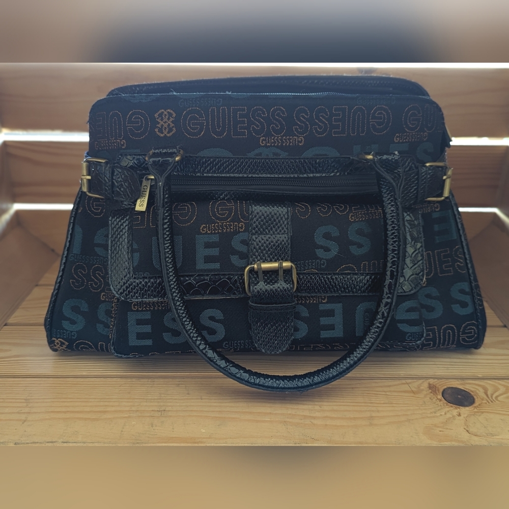 Vintage Guess Fabric Printed Handbag in EXCELLENT Condition